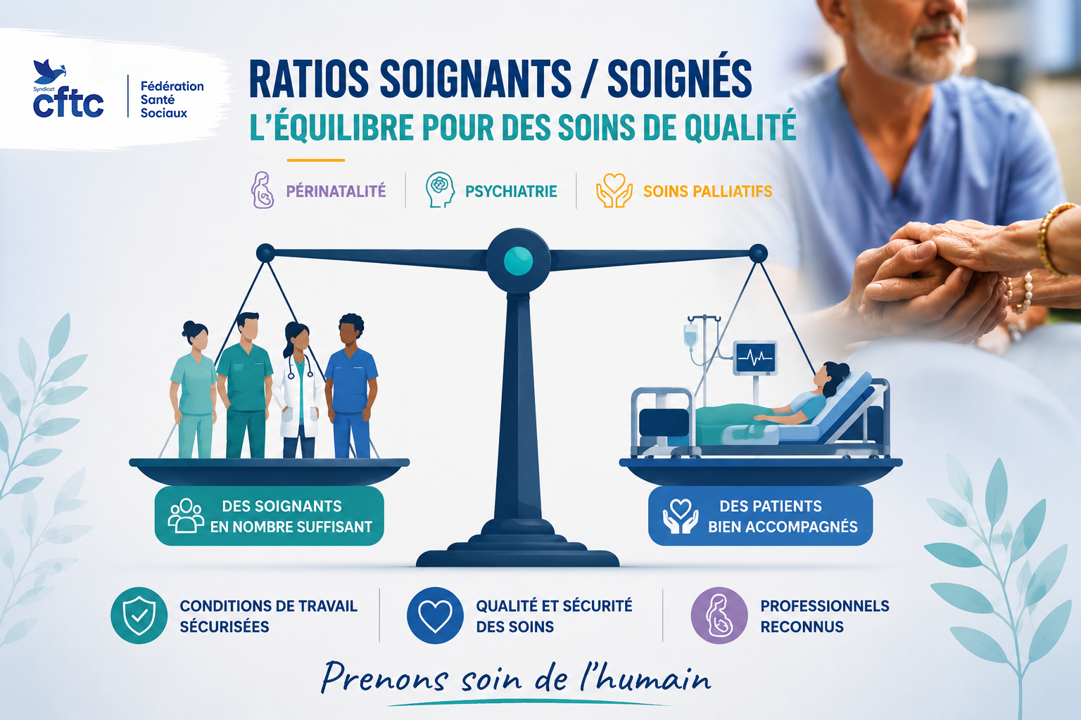 Ratios soignants : la CFTC exige des effectifs à la hauteur des besoins réels des patients