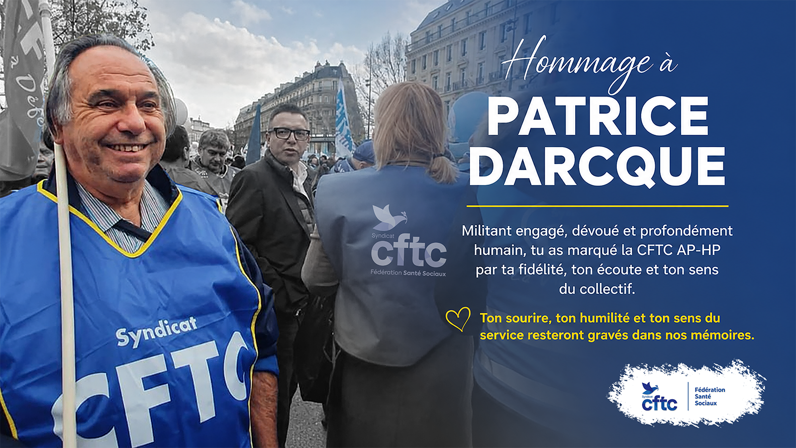 Patrice Darcque, une vie d’engagement au service des autres